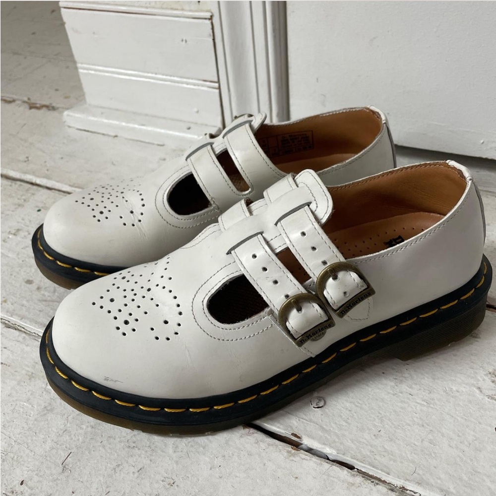 Dr. Martens White Mary Jane Shoes